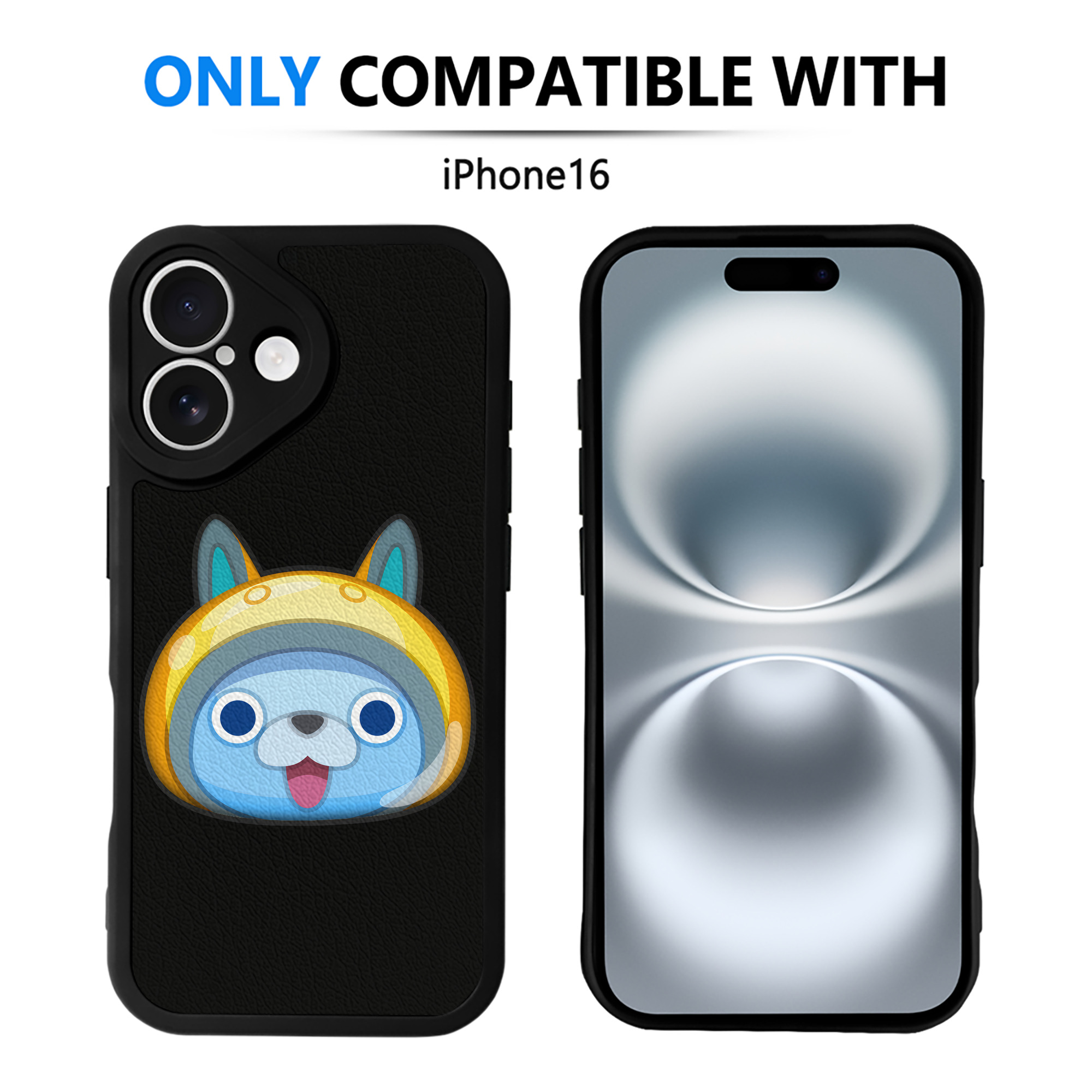 （画像用） 妖怪ウォッチ Yo-kai Watch 【iPhone 16シリーズ対応】シリコンスマホケース（レザー調） 材質：シリコン